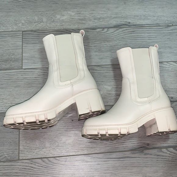cream chunky platform tinstree boots 7 - Picture 3 of 5
